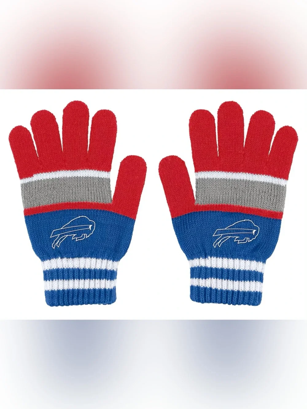 $50 Women's WEAR by Erin Andrews Buffalo Bills Stripe Glove & Scarf Set